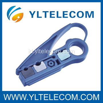 Berat ringan Coaxial Cable Stripper 2 Blades peralatan perangkat keras jaringan